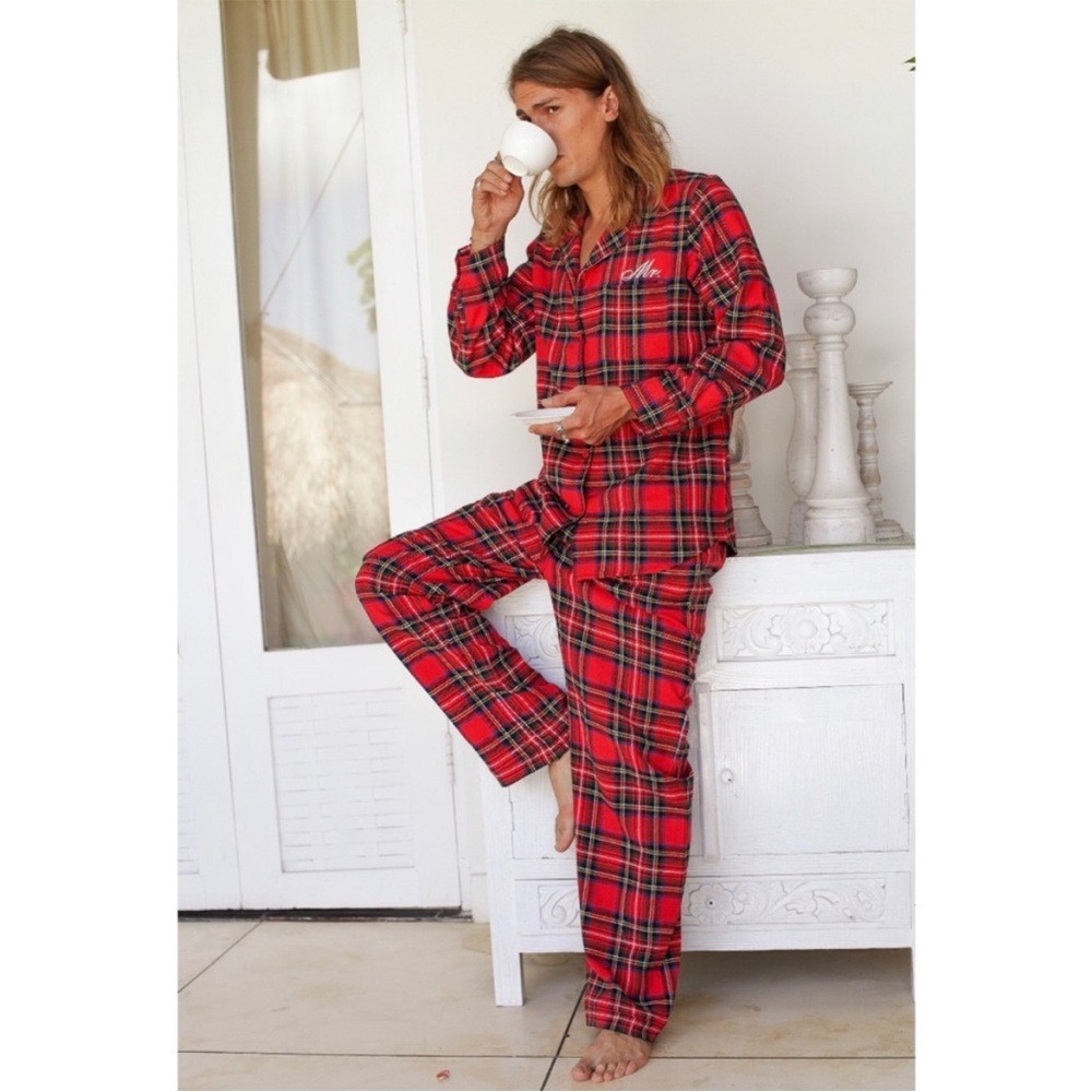 Red Plaid Men’s Pajama Set